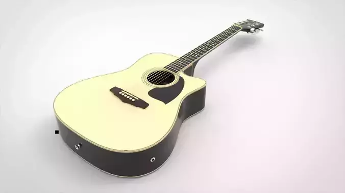 Ibanez Electroacoustic Guitar with Materials 3D model