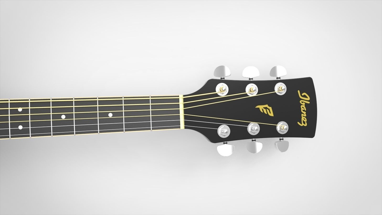 Ibanez Electroacoustic Guitar with Materials 3D model_8