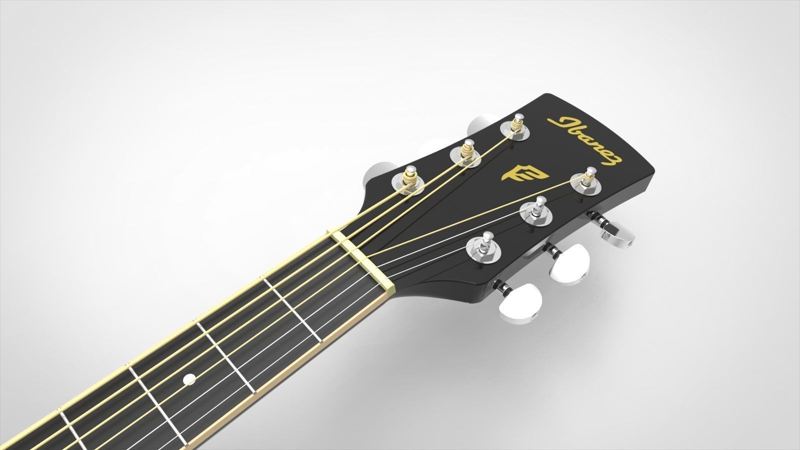 Ibanez Electroacoustic Guitar with Materials 3D model_3