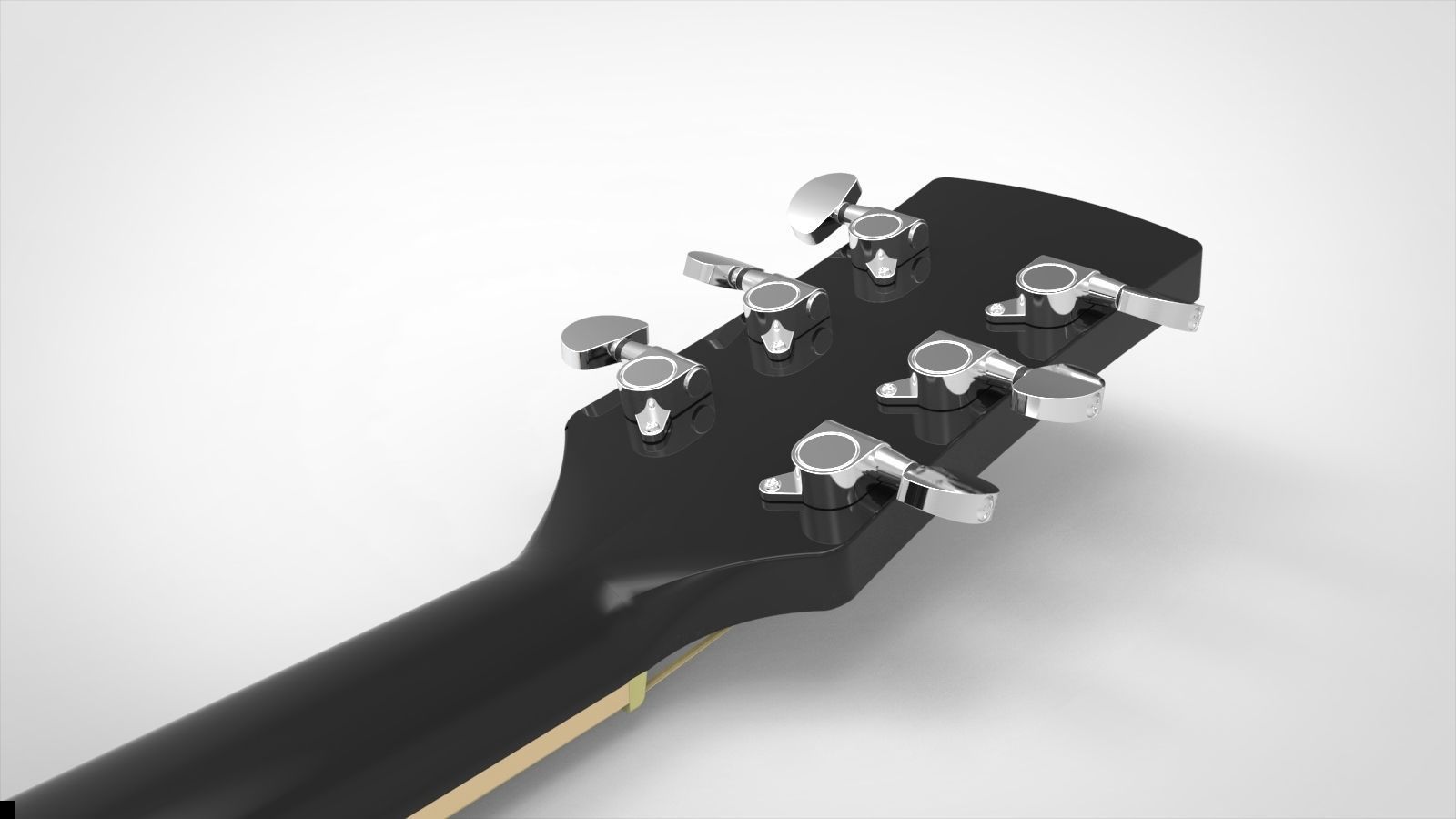 Ibanez Electroacoustic Guitar with Materials 3D model_10