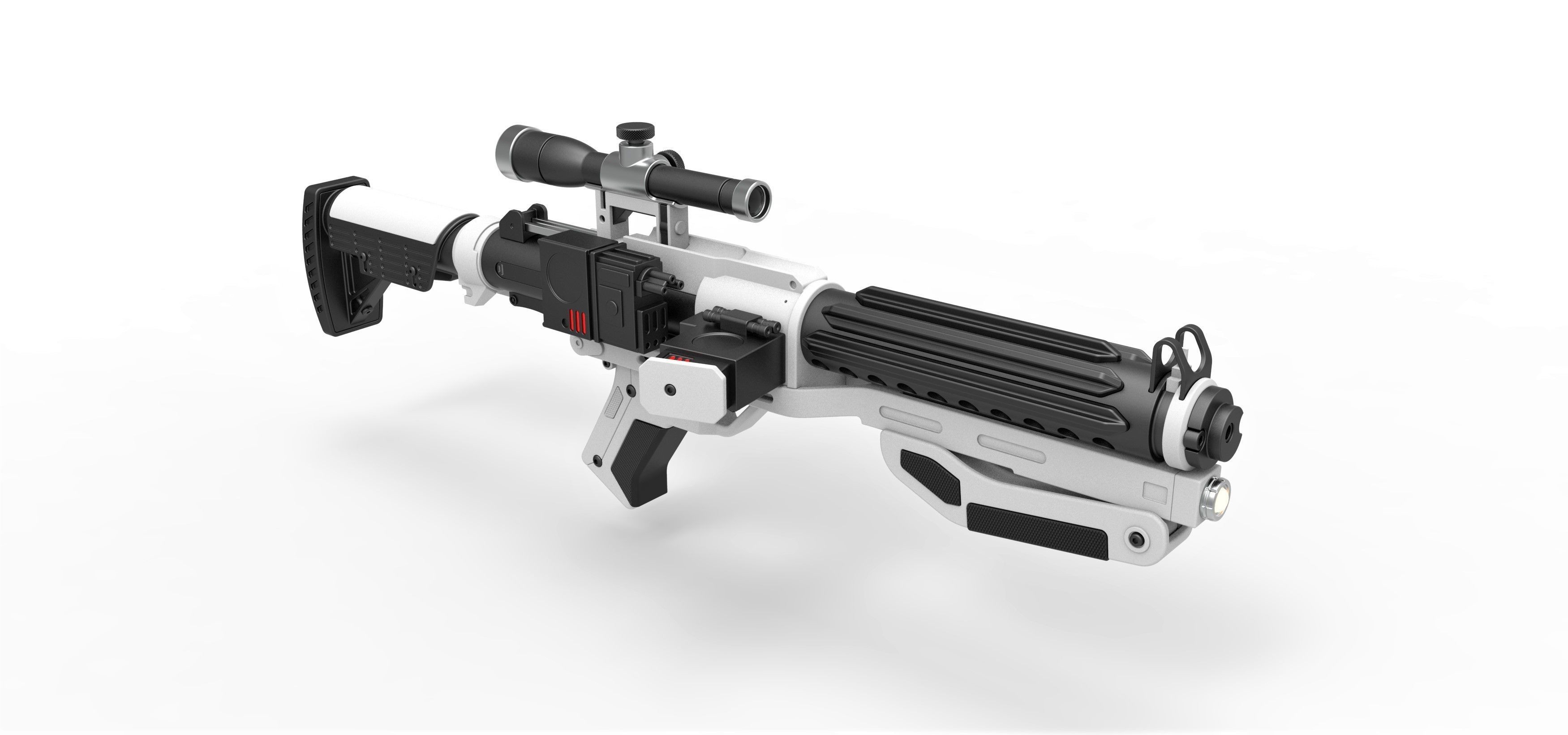 Blaster rifle F-11D with stock from Star Wars The Force Awakens 3D model_15