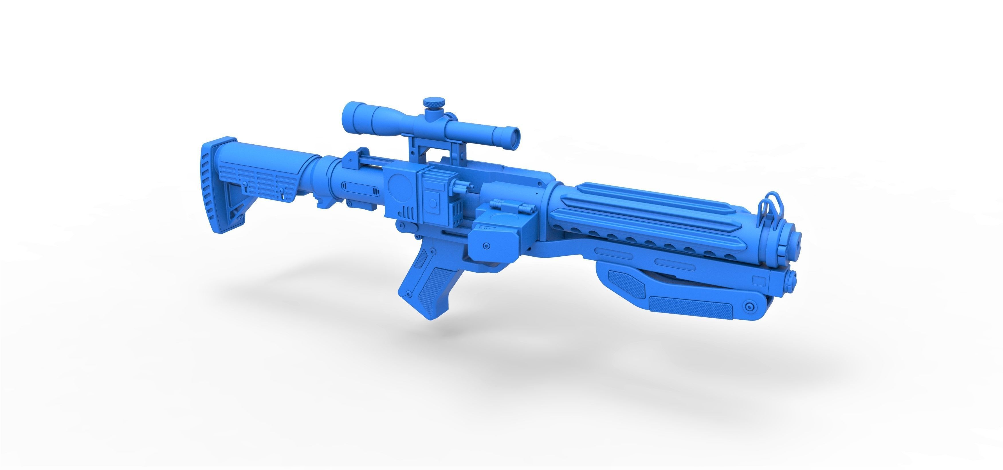 Blaster rifle F-11D with stock from Star Wars The Force Awakens 3D model_22