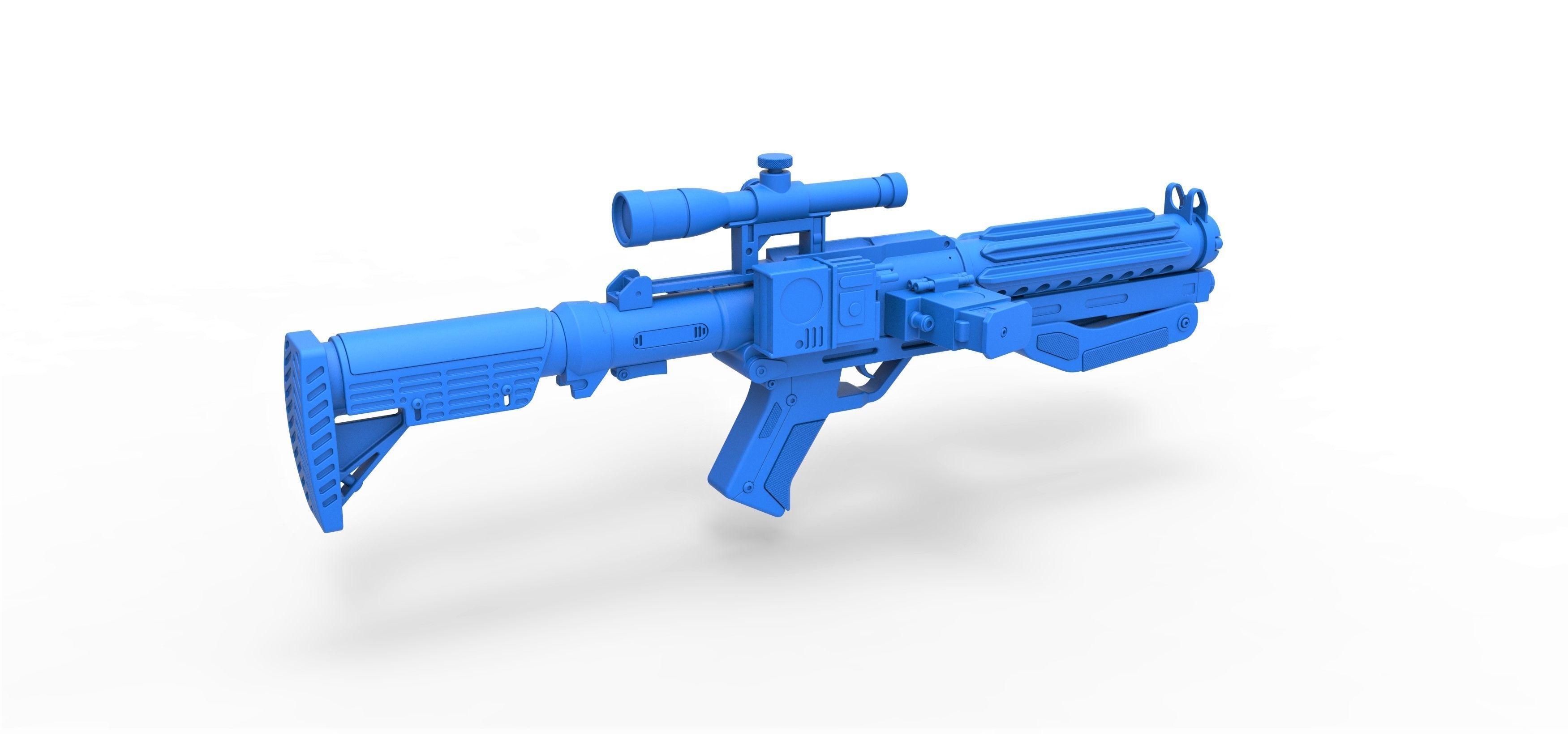 Blaster rifle F-11D with stock from Star Wars The Force Awakens 3D model_20