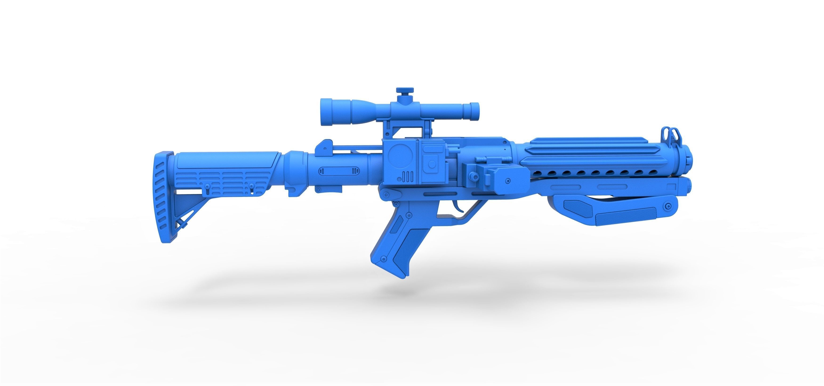 Blaster rifle F-11D with stock from Star Wars The Force Awakens 3D model_21