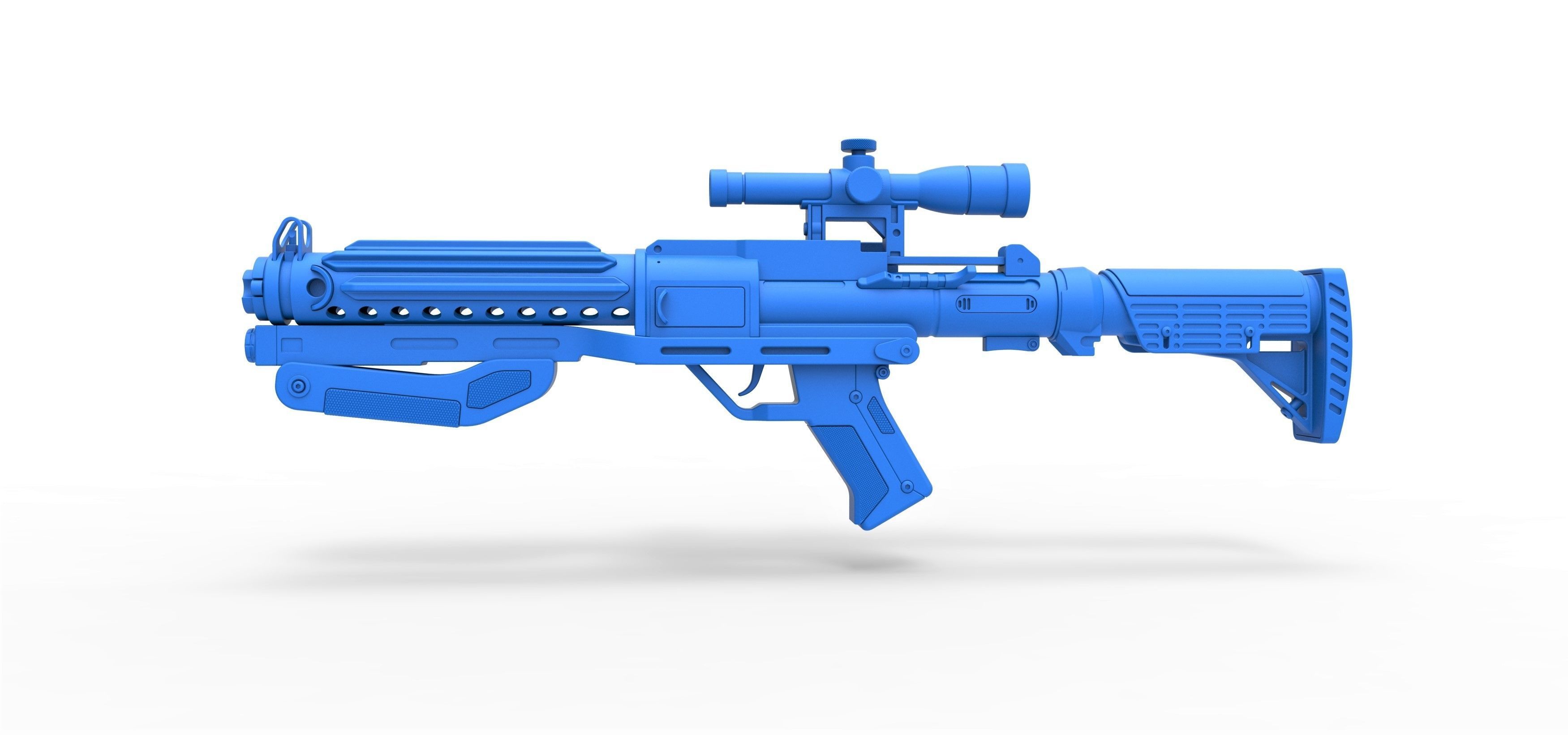 Blaster rifle F-11D with stock from Star Wars The Force Awakens 3D model_18