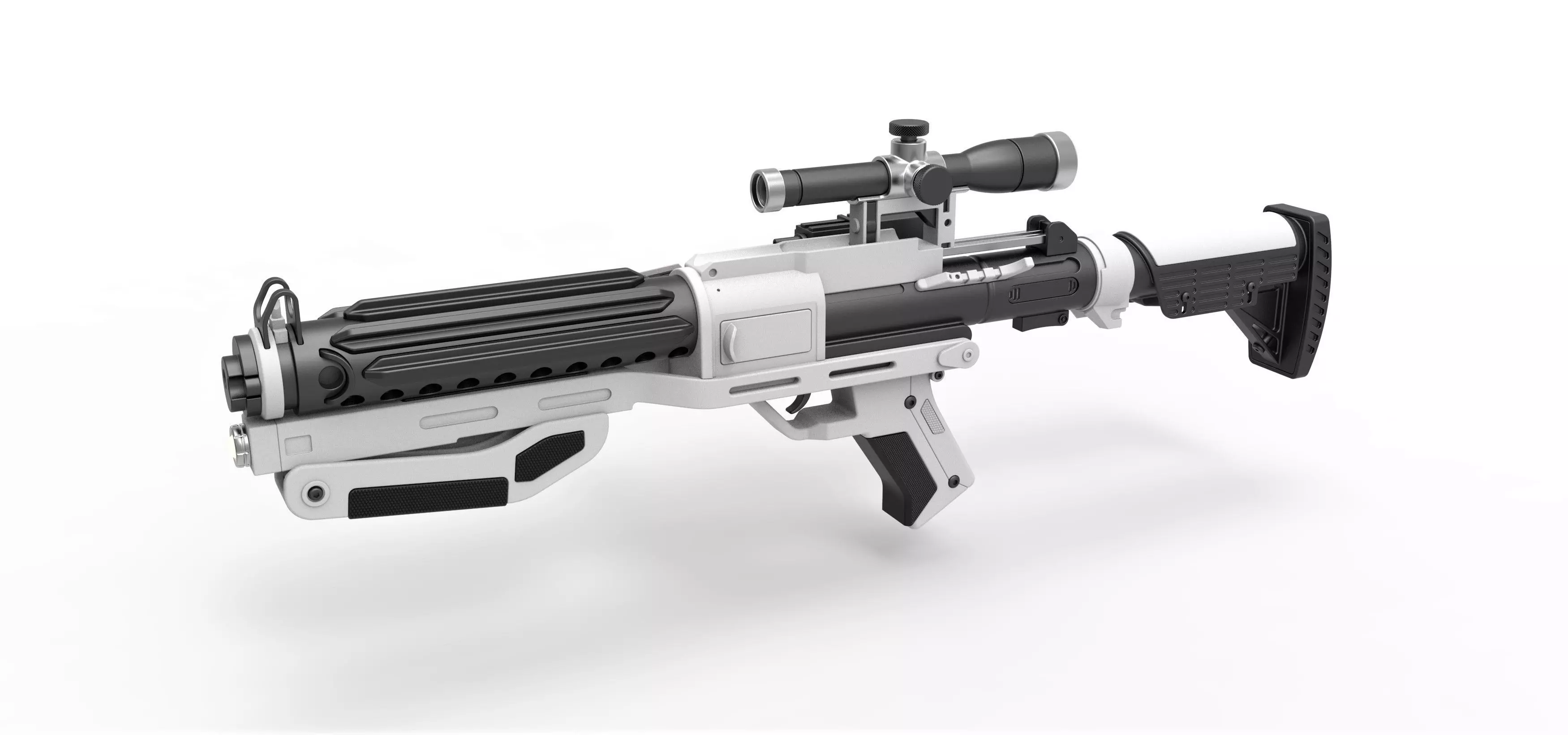 Blaster rifle F-11D with stock 3D model