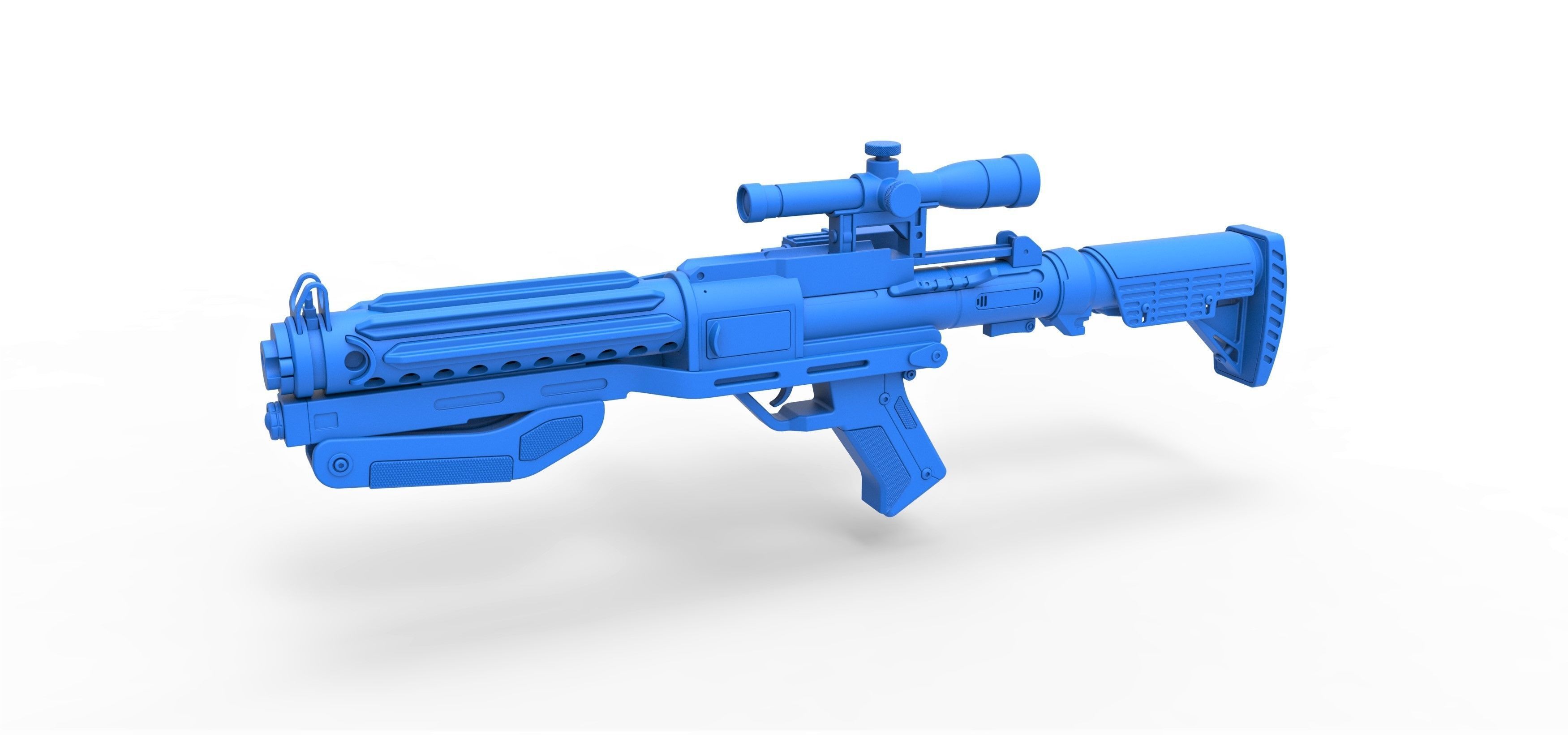 Blaster rifle F-11D with stock from Star Wars The Force Awakens 3D model_16