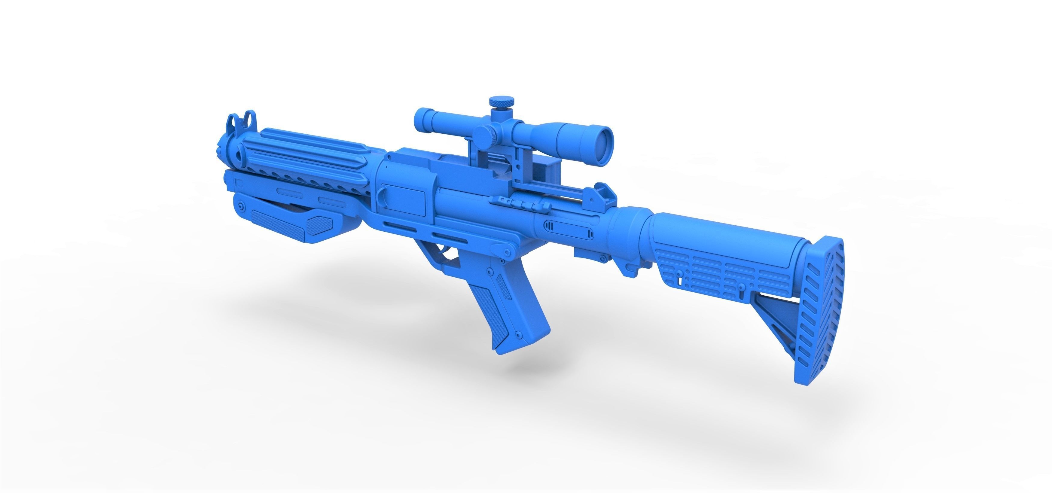 Blaster rifle F-11D with stock from Star Wars The Force Awakens 3D model_19