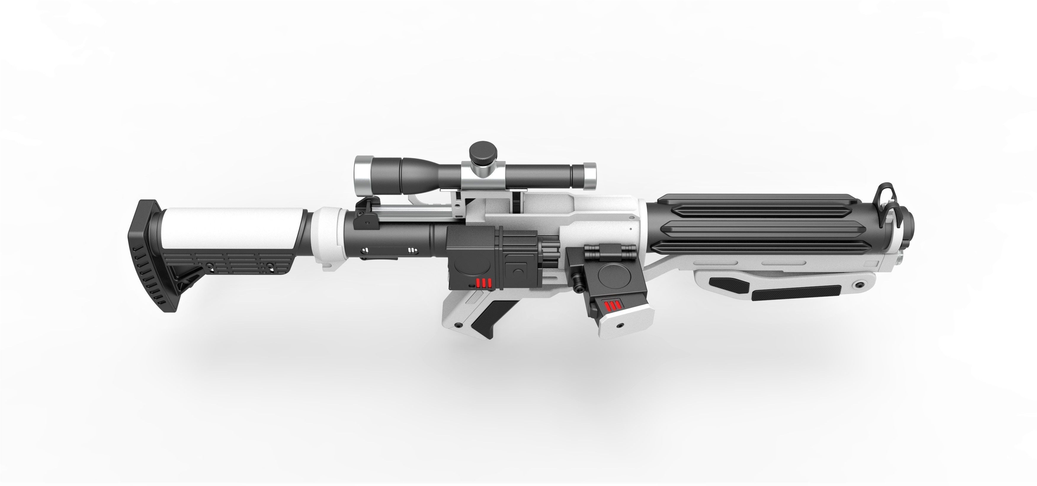 Blaster rifle F-11D with stock from Star Wars The Force Awakens 3D model_14