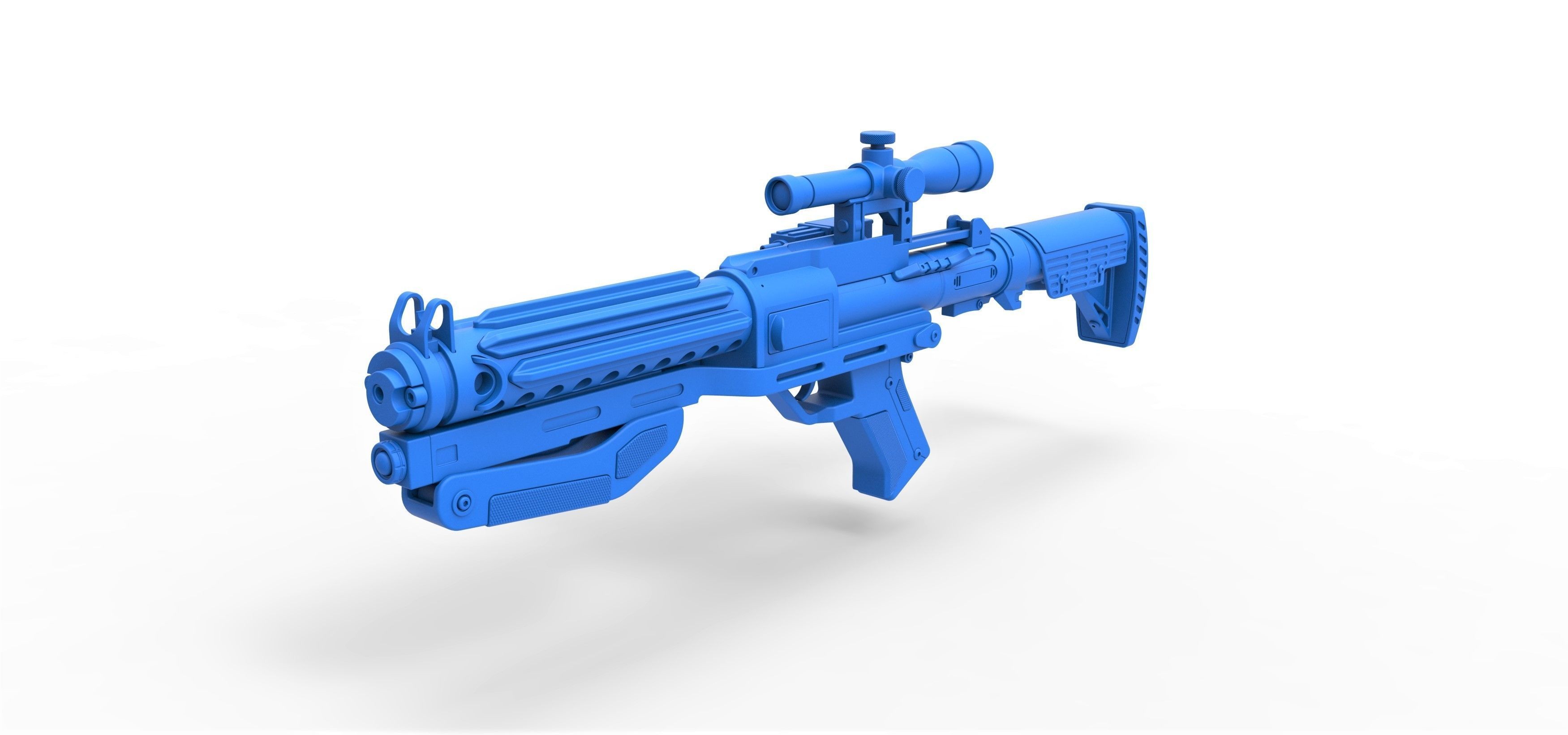 Blaster rifle F-11D with stock from Star Wars The Force Awakens 3D model_17