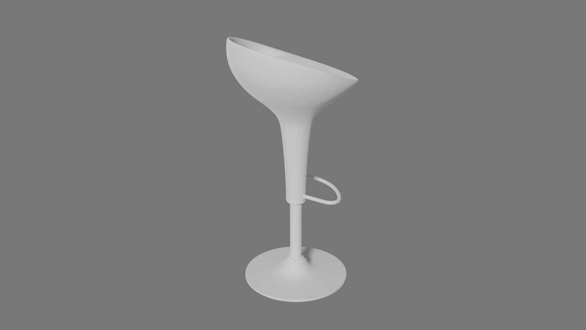 Red Barstool 3D model_6