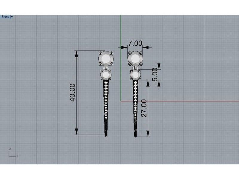 Earrings Clean Round Double 3D print model_1