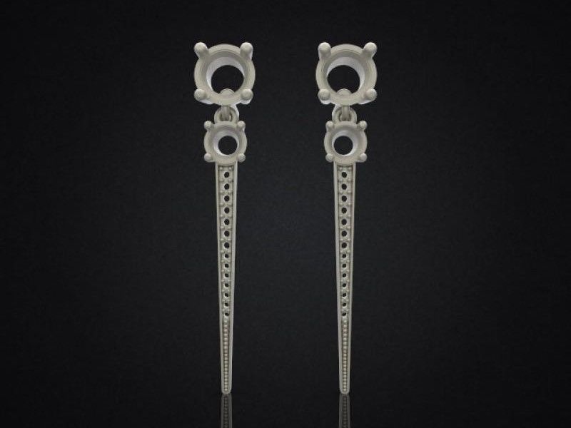 Earrings Clean Round Double 3D print model_13