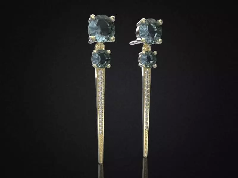 Earrings Clean Round Double 3D print model_0