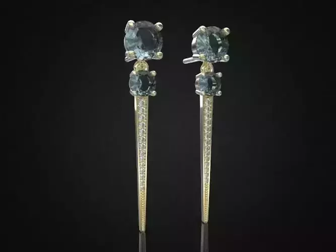 Earrings Clean Round Double