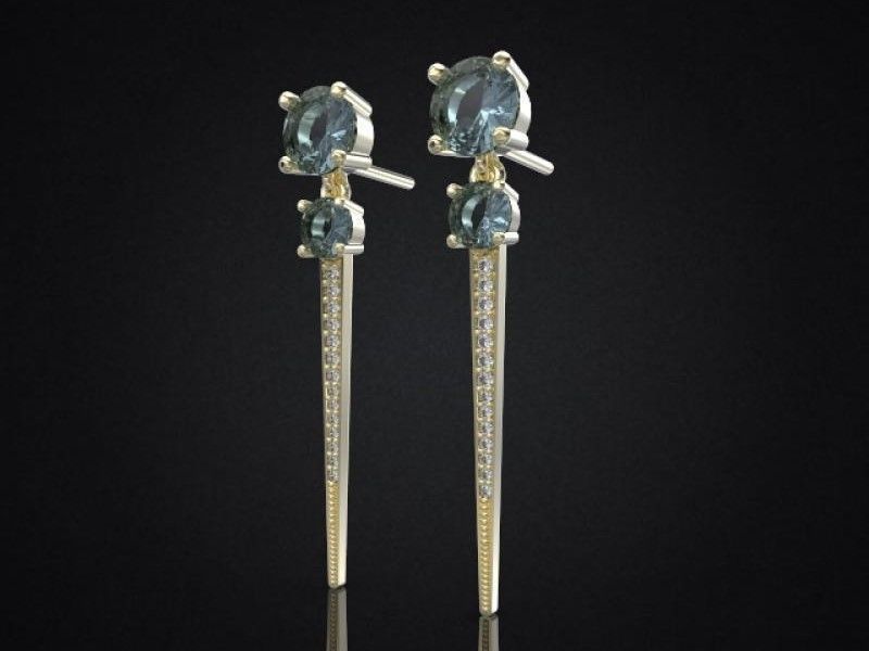 Earrings Clean Round Double 3D print model_2