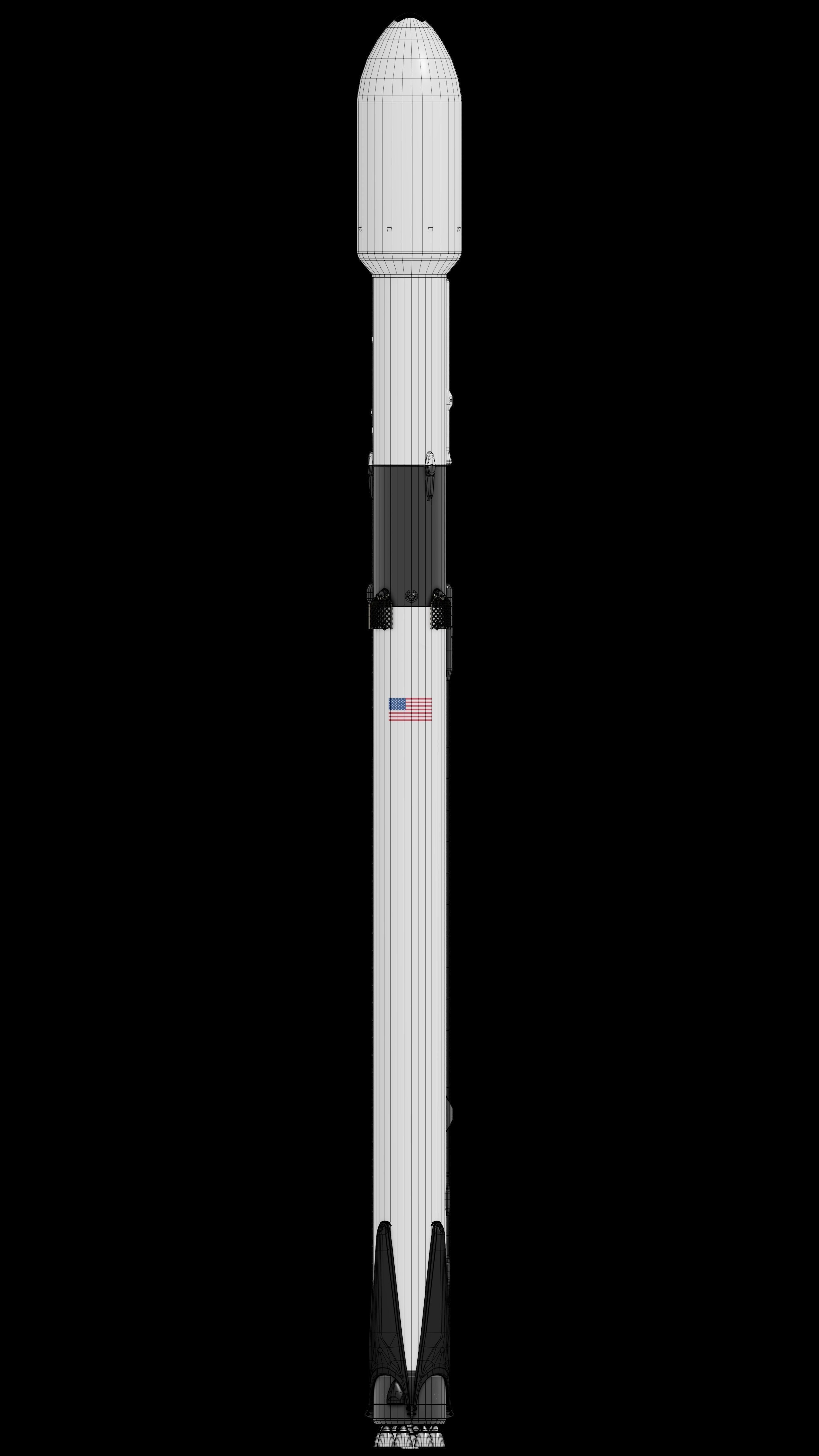 SpaceX Falcon 9 - Block 5 - Rocket Free low-poly 3D model_2