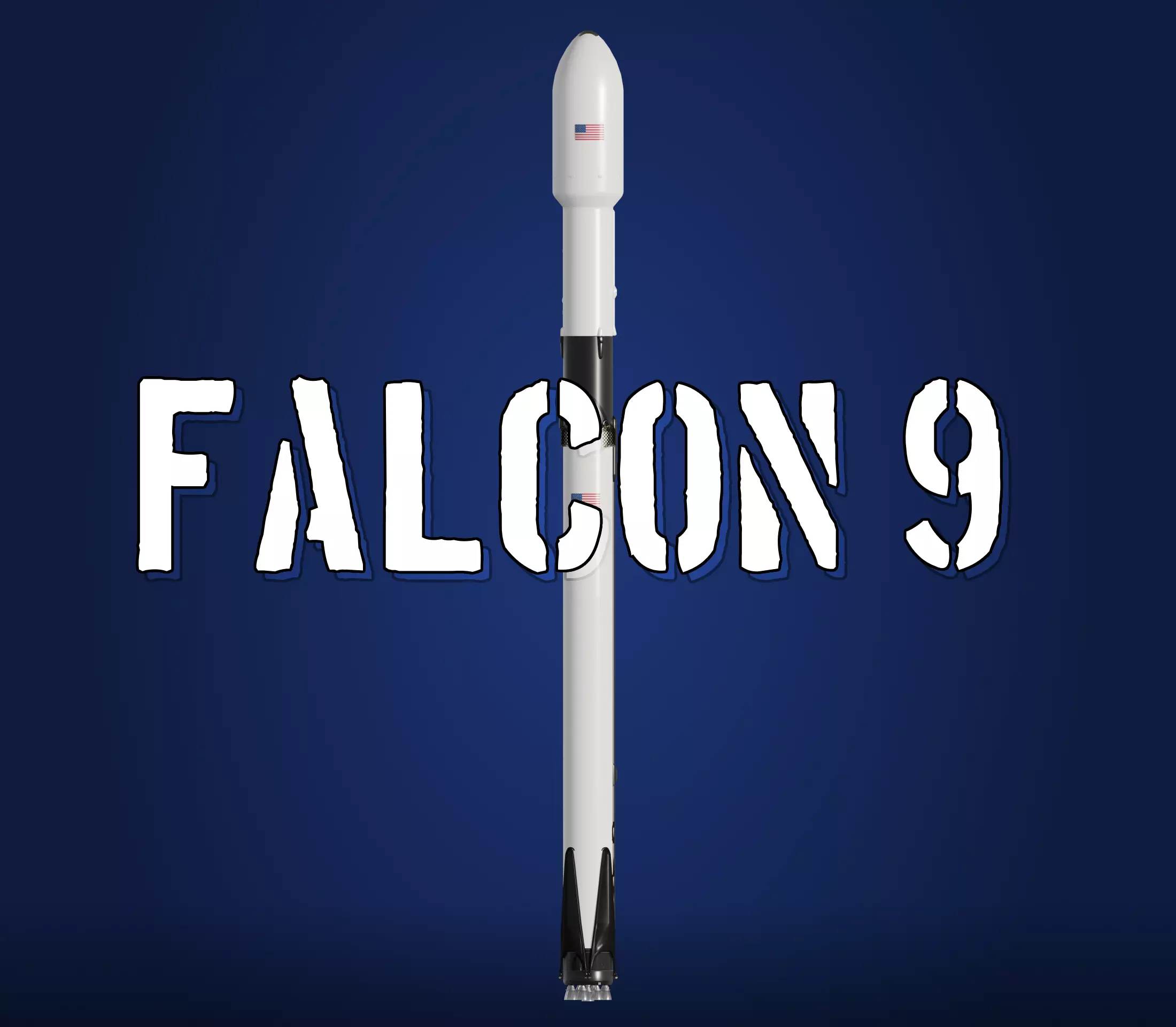 SpaceX Falcon 9 - Block 5 - Rocket Free low-poly 3D model_0