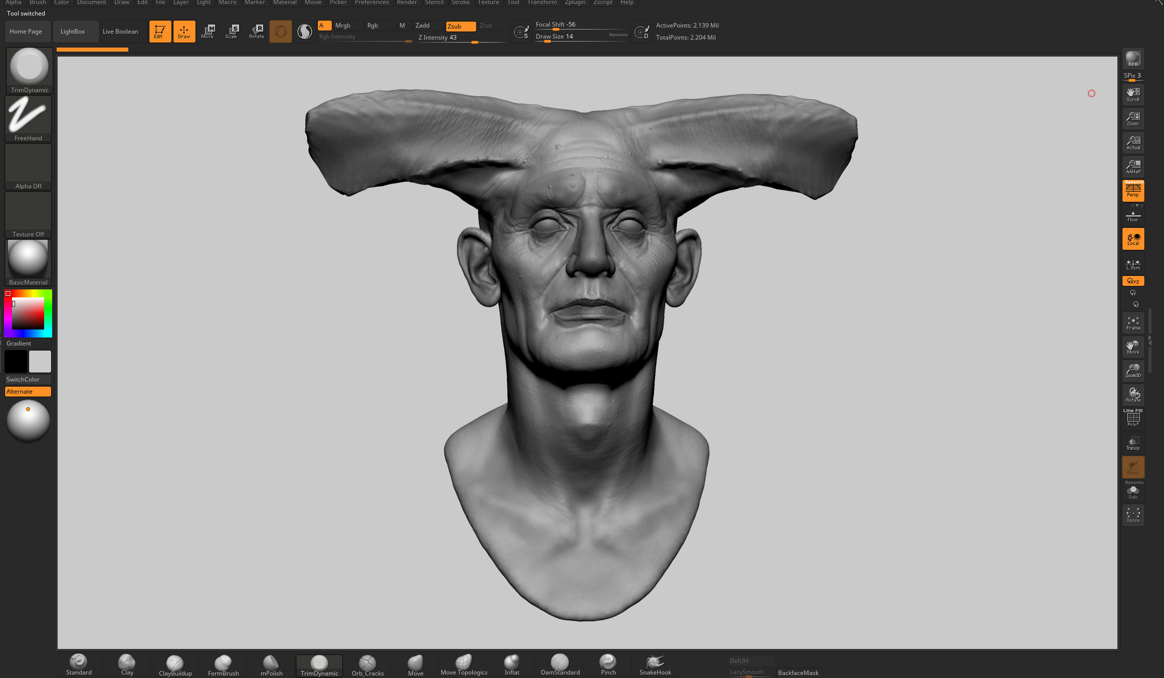 Creature Head v4 3D model_10