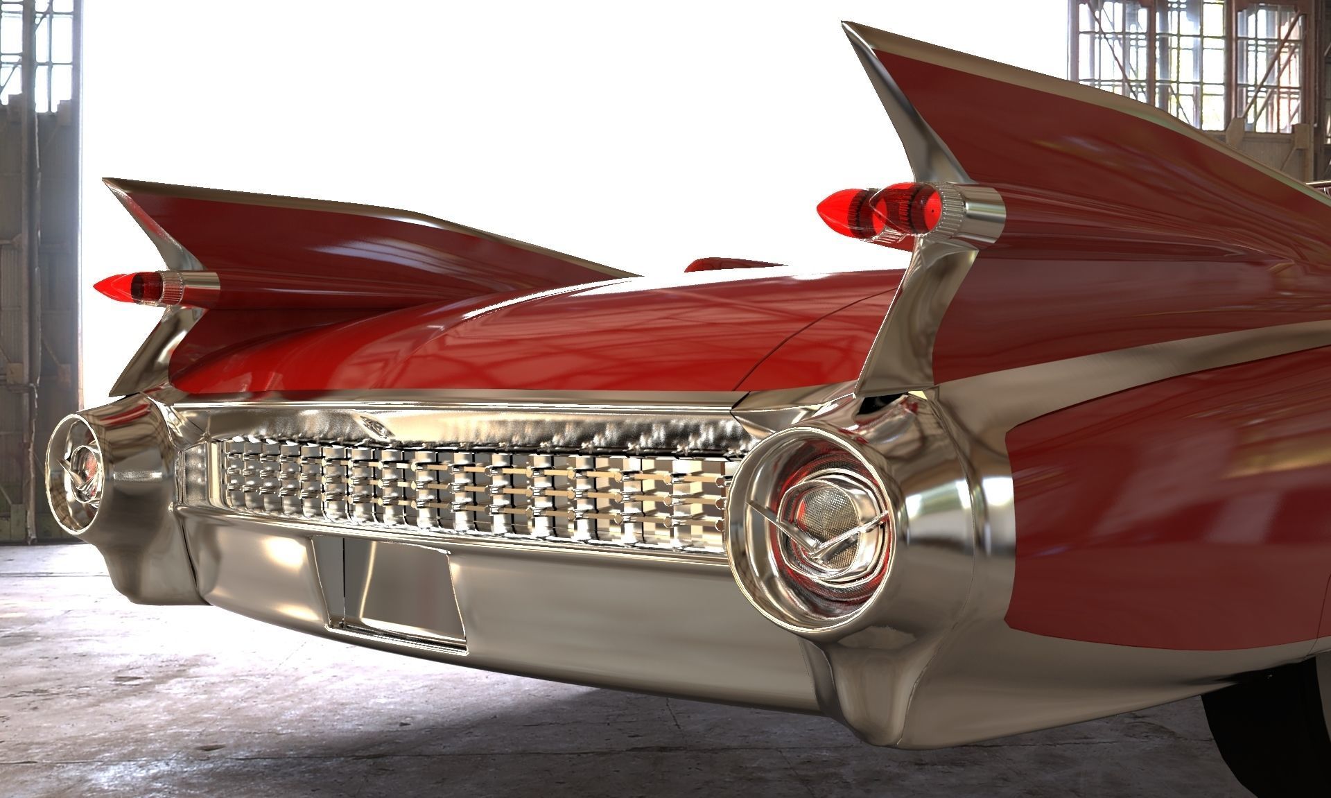 Cadillac Eldorado Biarritz 1959 blender Low-poly 3D model_9