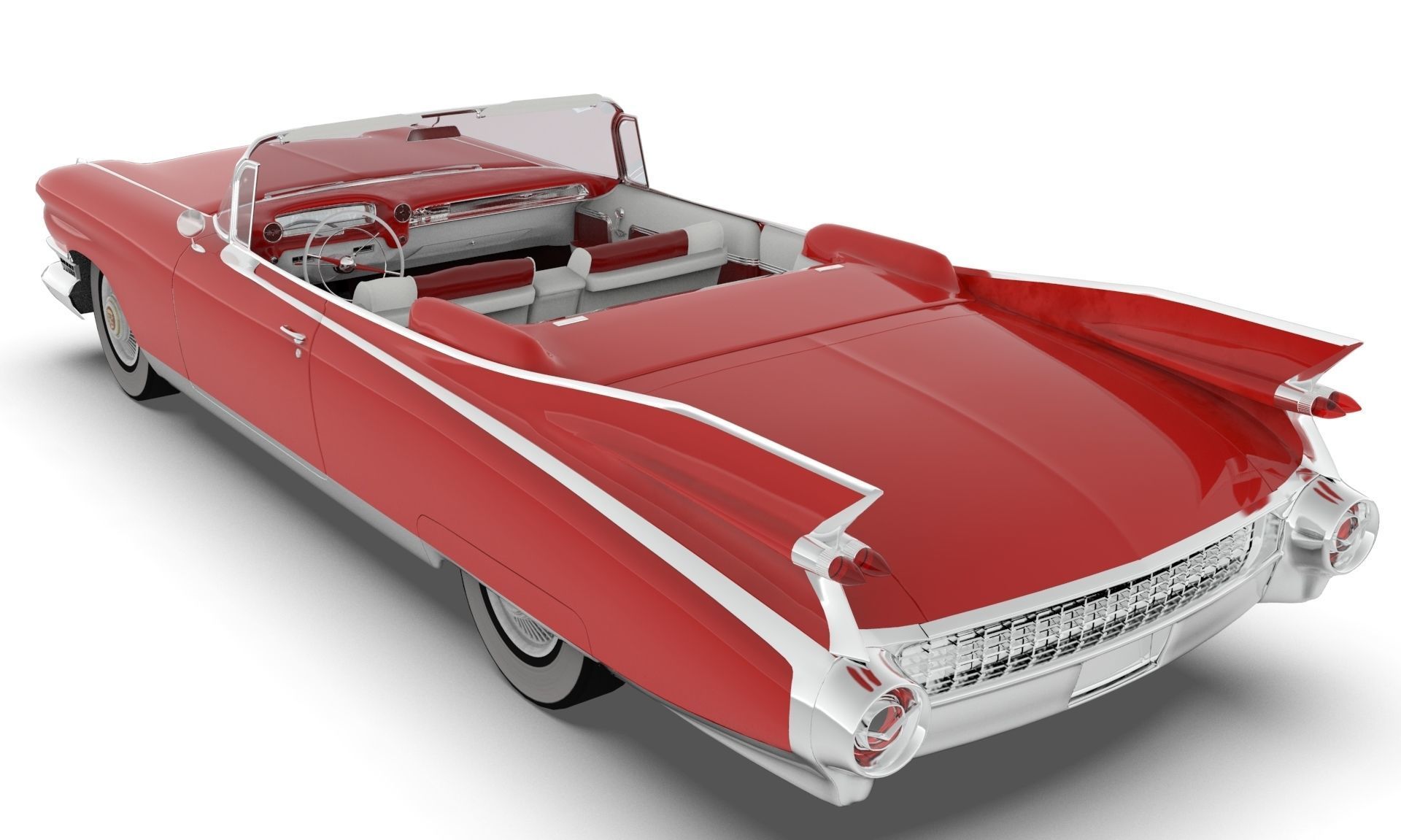 Cadillac Eldorado Biarritz 1959 blender Low-poly 3D model_3