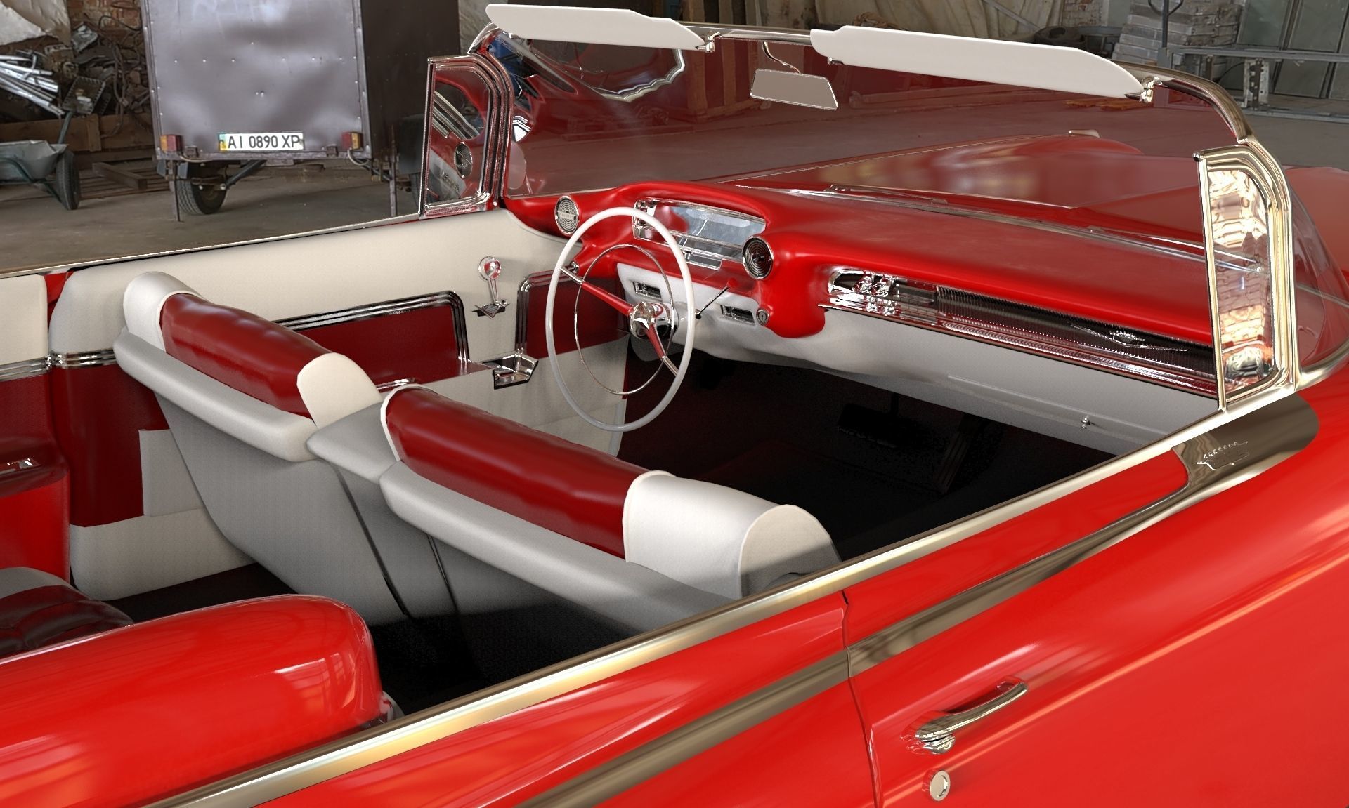 Cadillac Eldorado Biarritz 1959 blender Low-poly 3D model_16