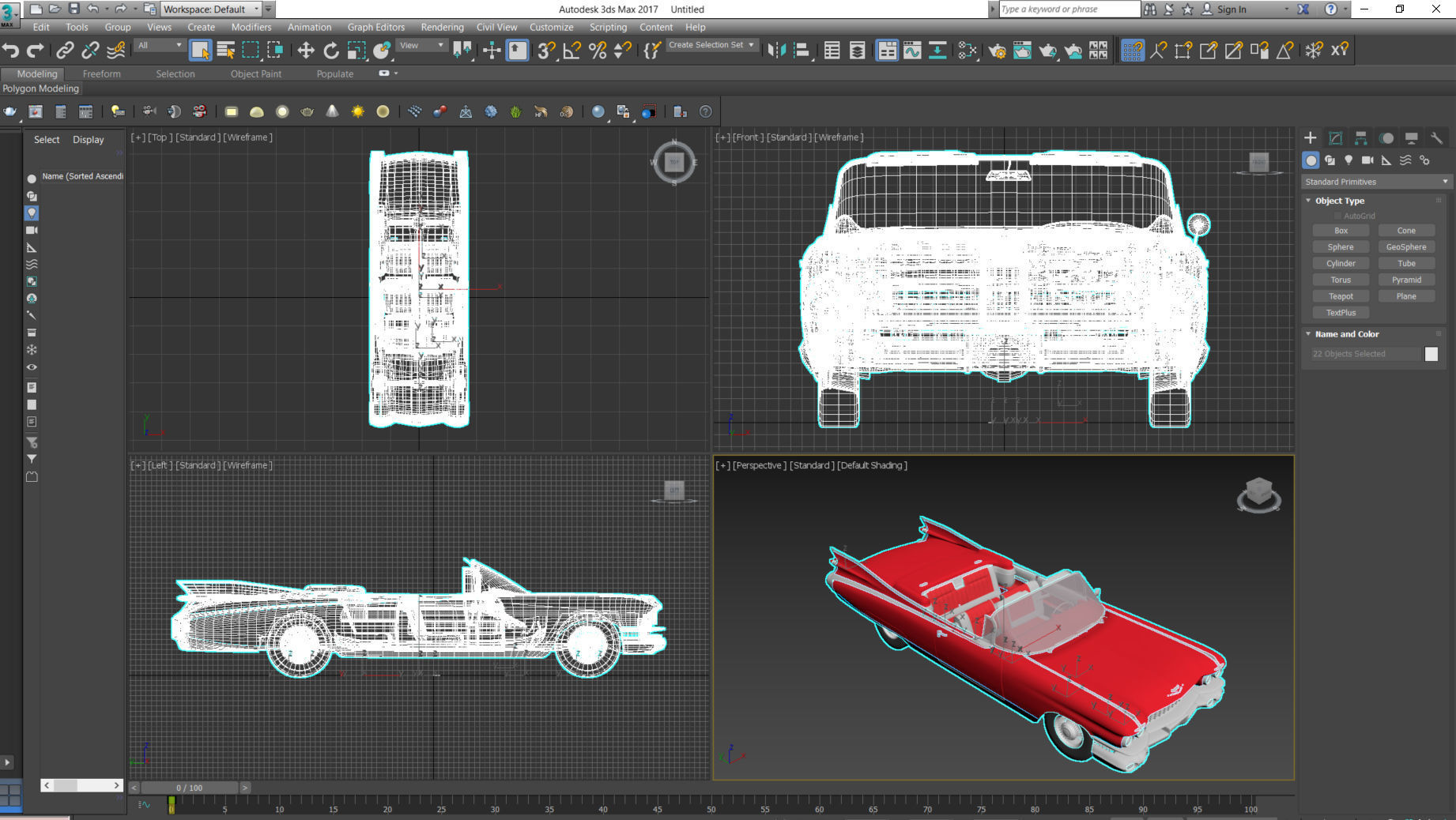 Cadillac Eldorado Biarritz 1959 blender Low-poly 3D model_30