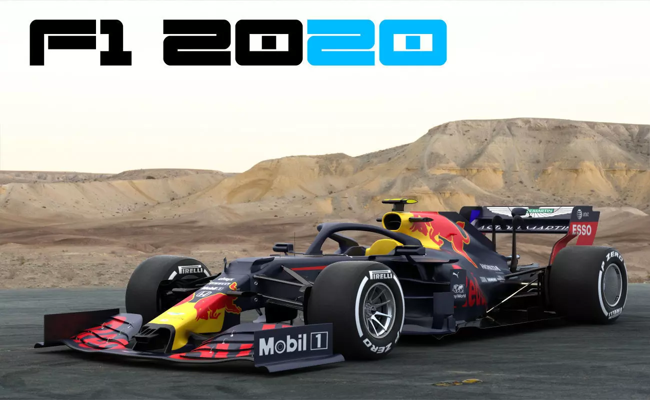 F1 Red Bull RB16  2020 3D model_0