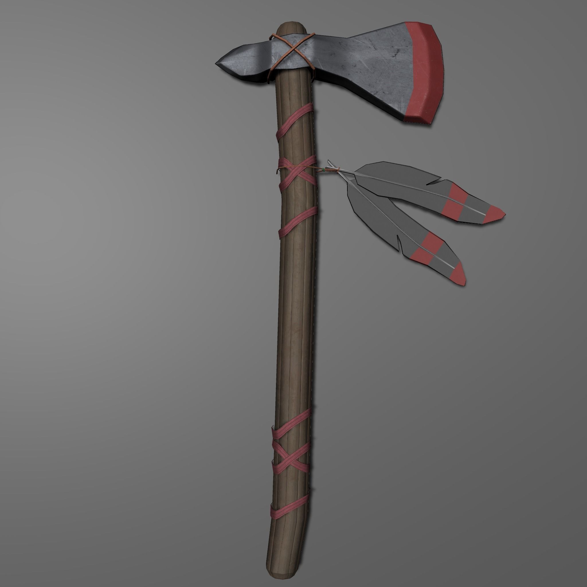 5 Axe Package Low-poly 3D model_7