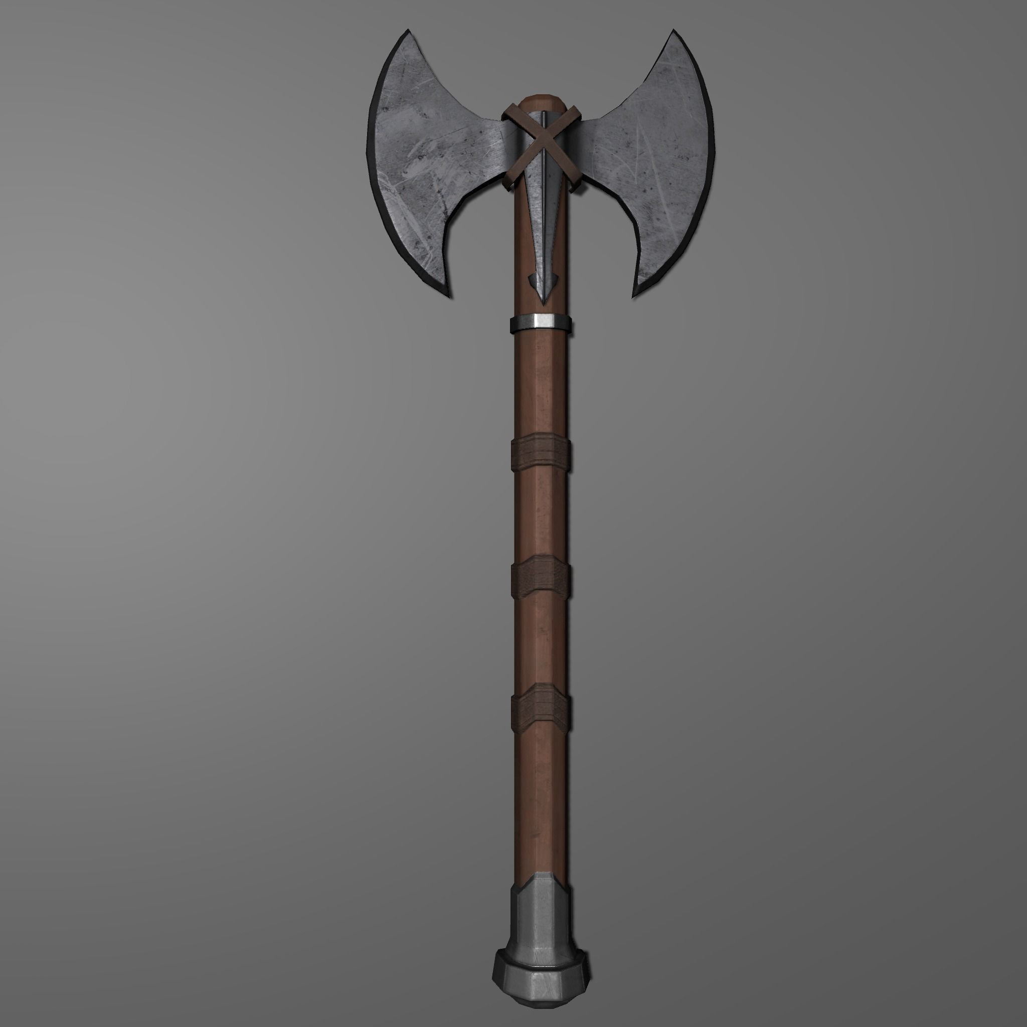 5 Axe Package Low-poly 3D model_10