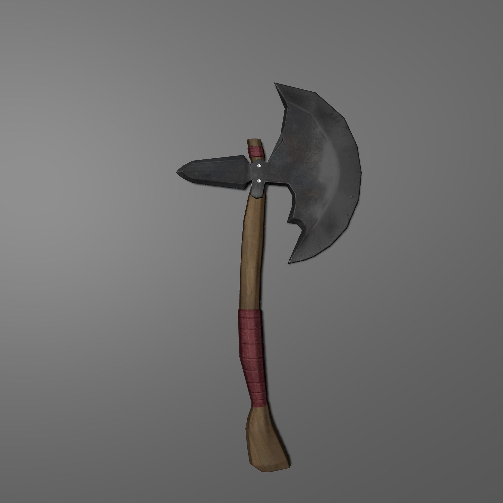 5 Axe Package Low-poly 3D model_6