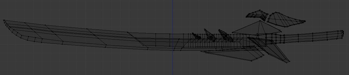 Futuristic SciFi Samurai Sword 1 Low-poly 3D model_6