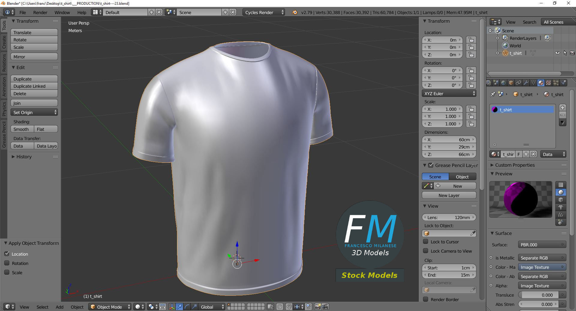 T-Shirt t - shirt 3D model_9