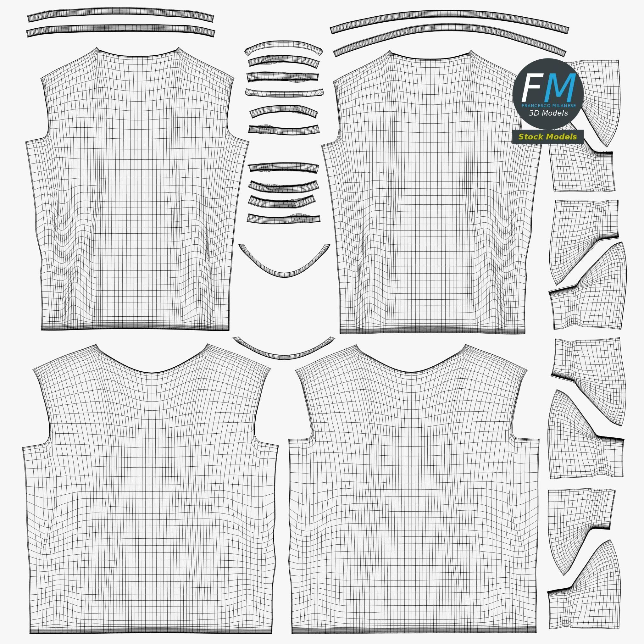 T-Shirt t - shirt 3D model_11