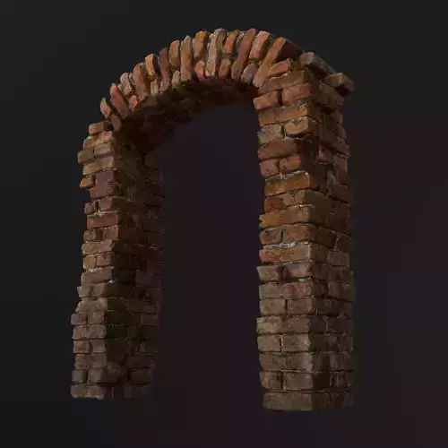 Old Brick Arch Low-poly 3D model
