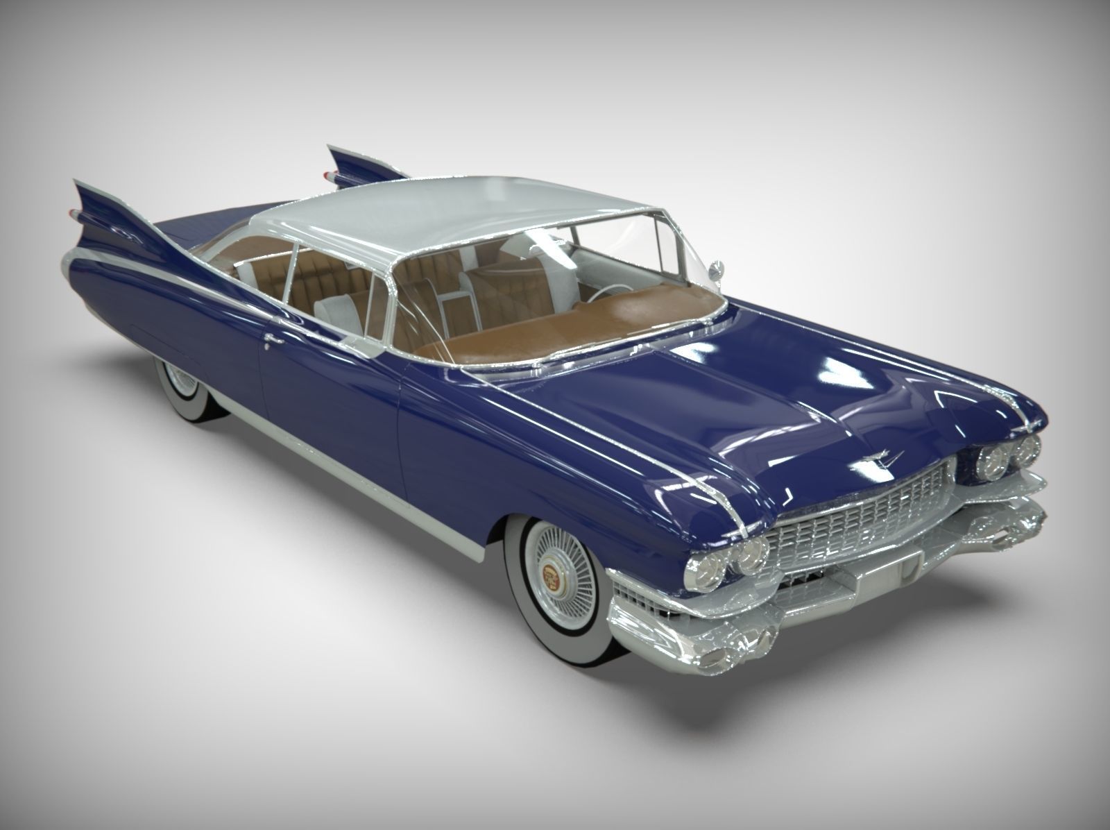 Cadillac coupe de ville 1959 blender 3D model_19