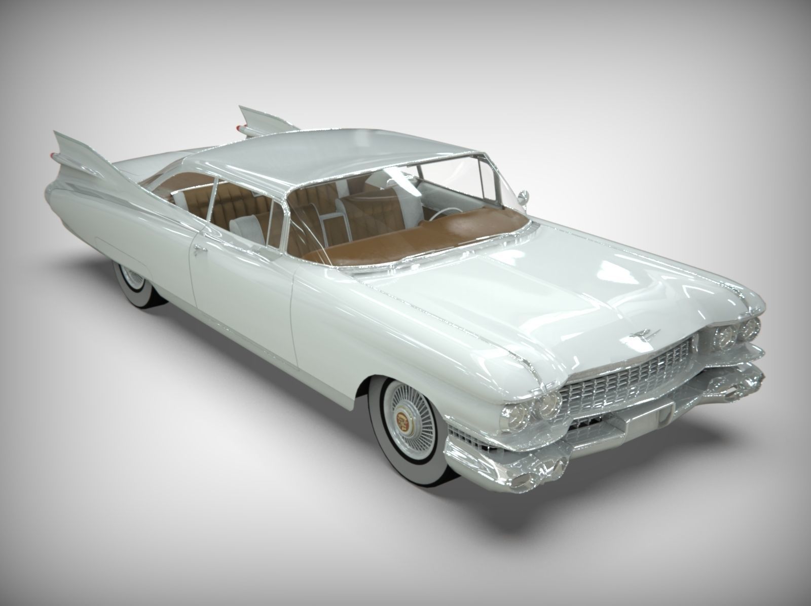 Cadillac coupe de ville 1959 blender 3D model_20