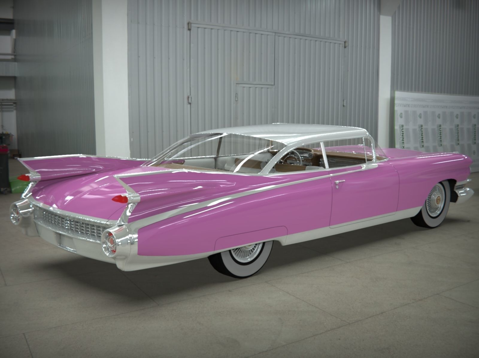 Cadillac coupe de ville 1959 blender 3D model_4