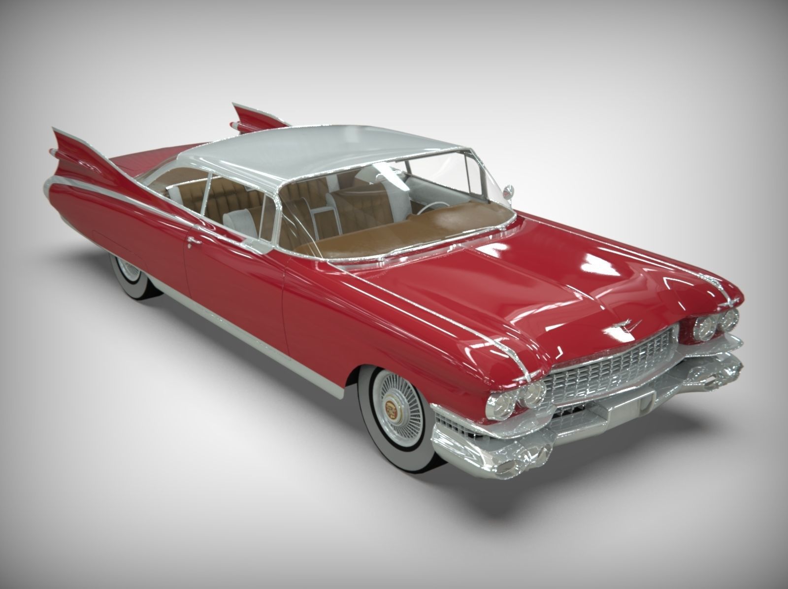 Cadillac coupe de ville 1959 blender 3D model_22