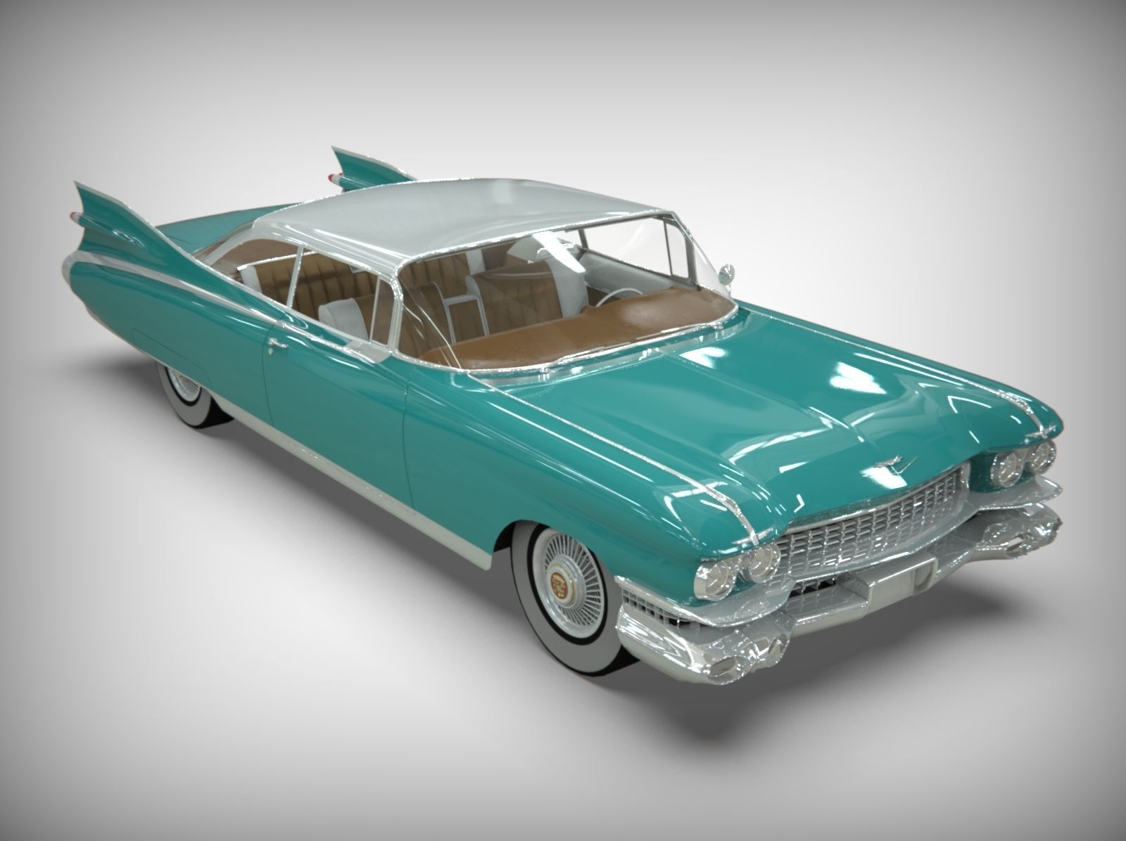 Cadillac coupe de ville 1959 blender 3D model_21