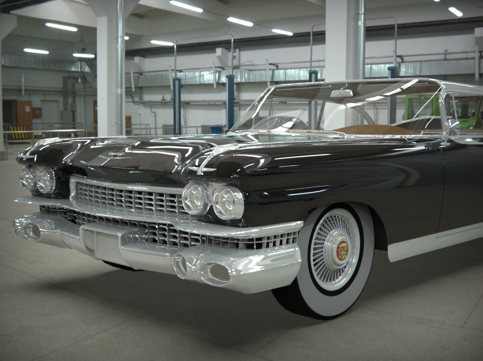 Cadillac coupe de ville 1959 blender 3D model_11