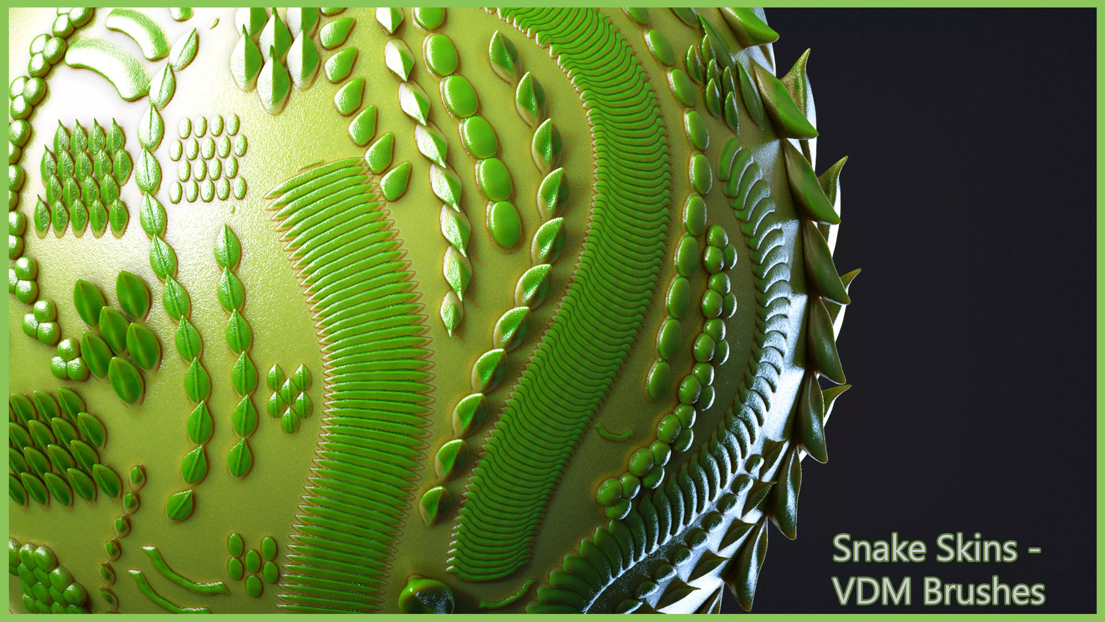 Zbrush - Snakeskin - 21 VDM Brushes 3D model_0