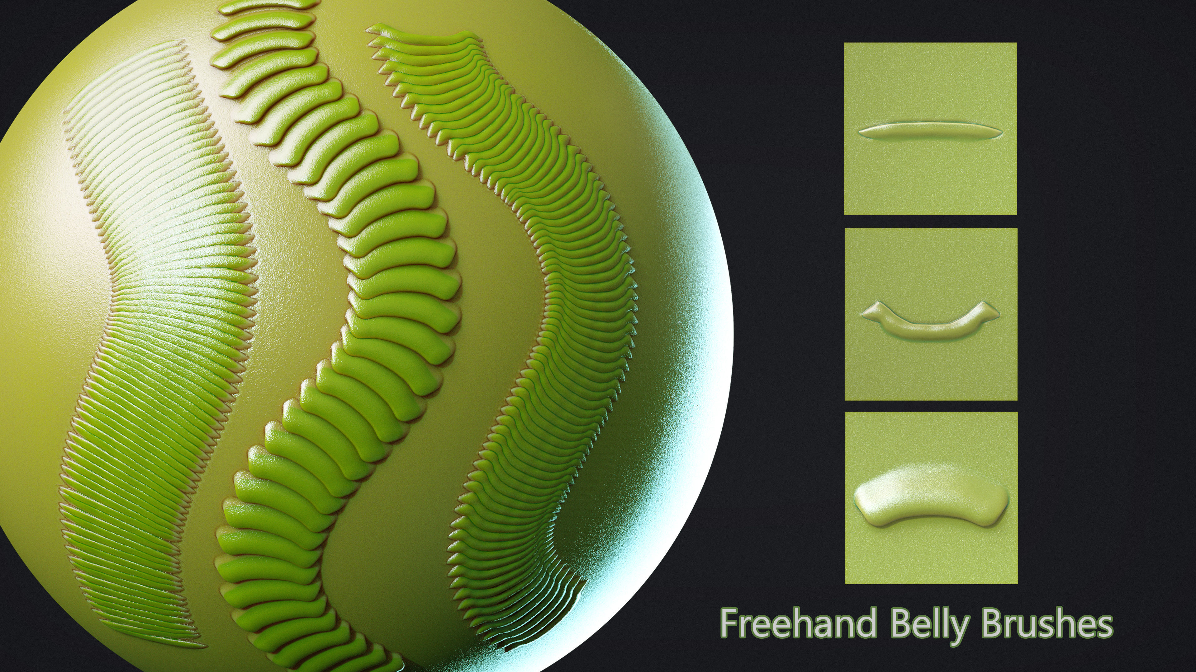 Zbrush - Snakeskin - 21 VDM Brushes 3D model_2