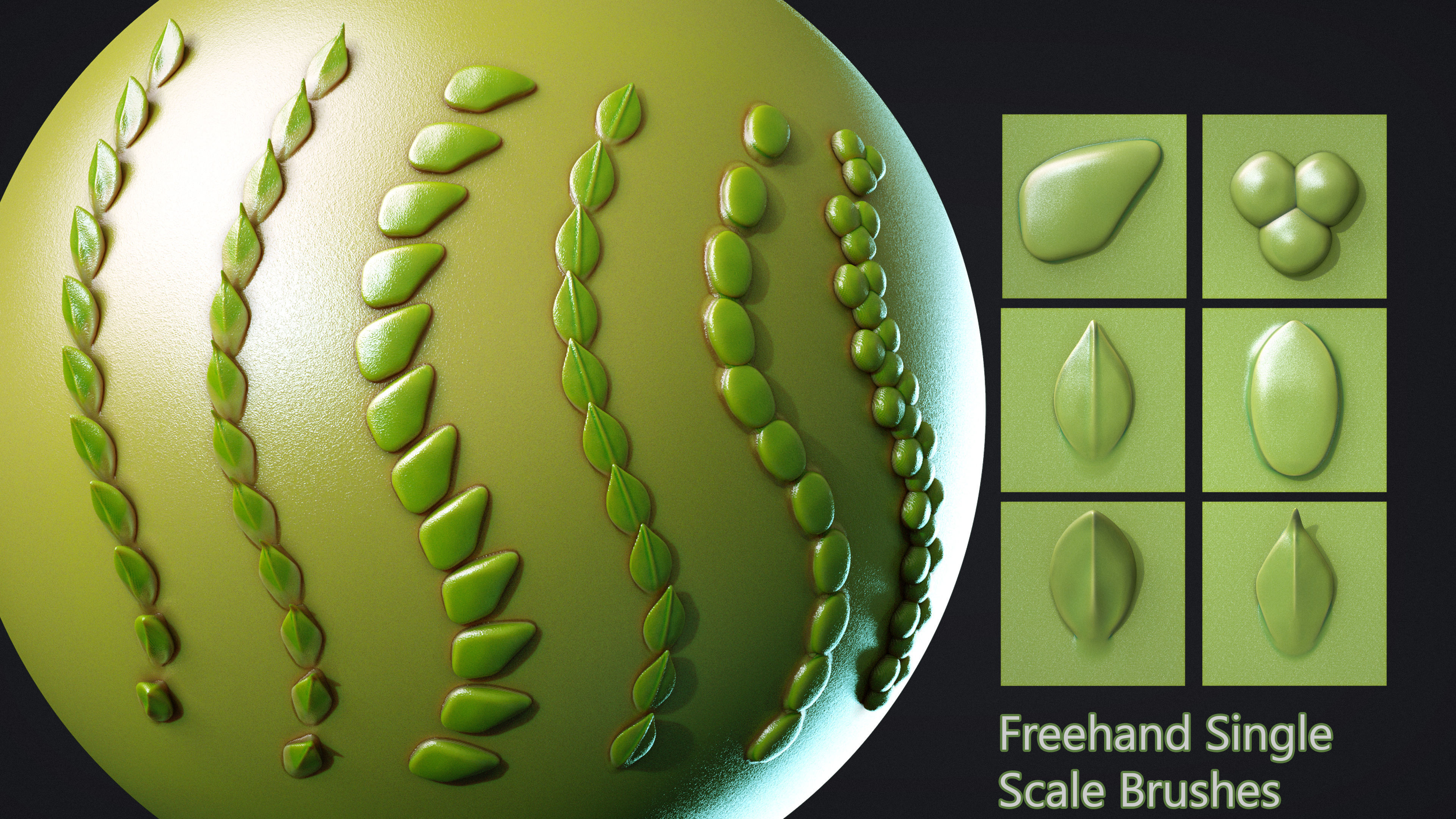 Zbrush - Snakeskin - 21 VDM Brushes 3D model_4