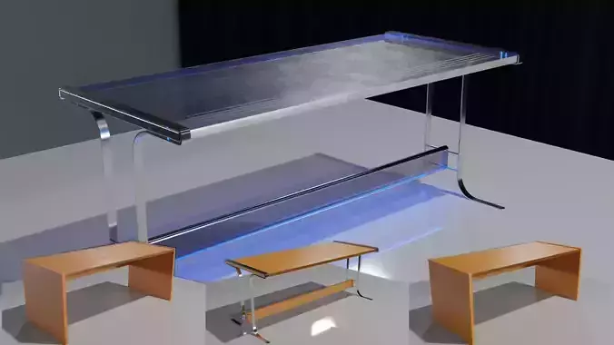 Desk in 4 styles 3D Model PBR 4K Low-poly 3D model