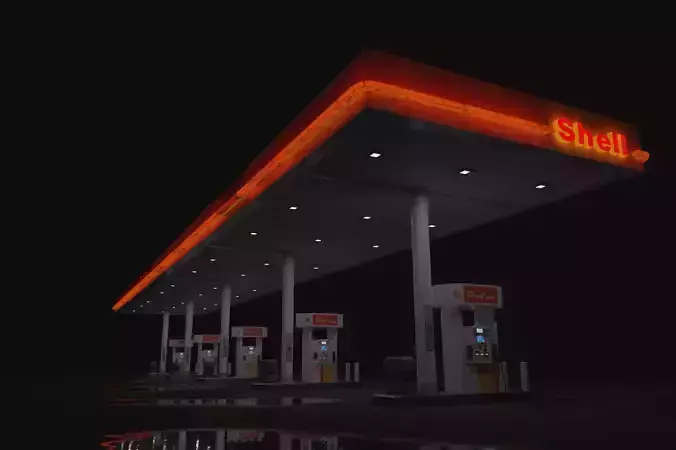 gas station 3d model 3D model