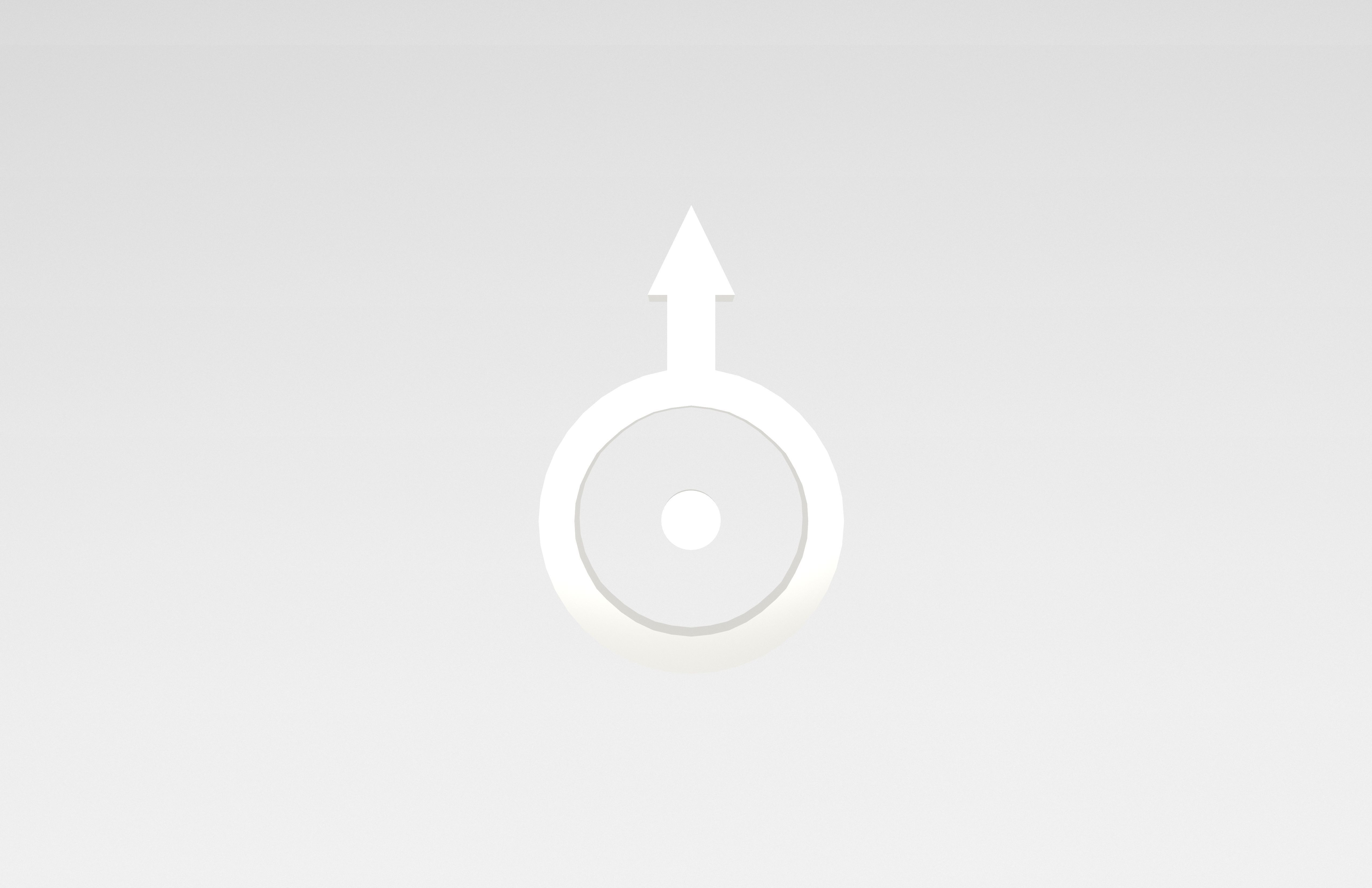 Uranus Symbol v1 004 Low-poly 3D model_1