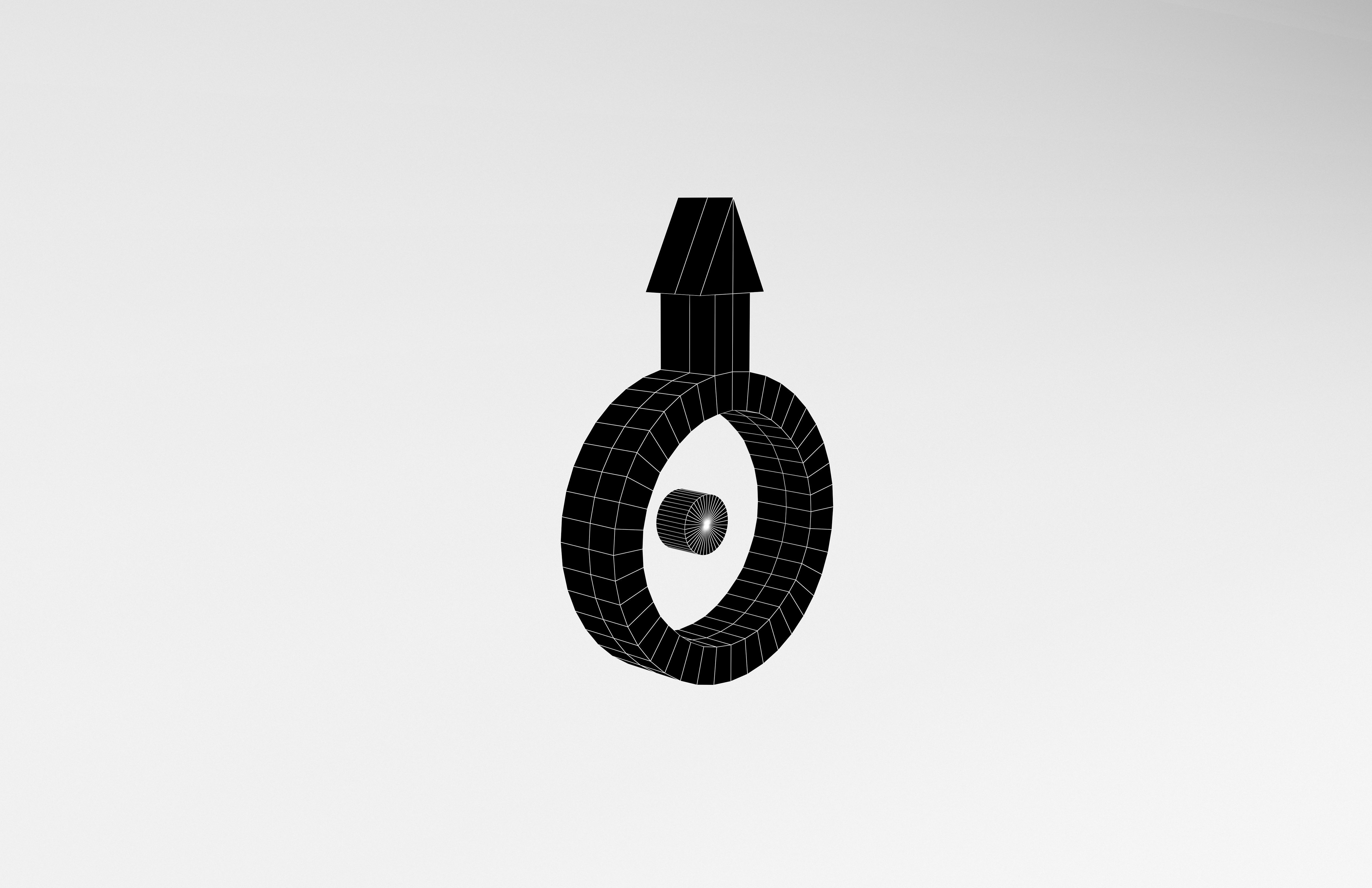 Uranus Symbol v1 004 Low-poly 3D model_7