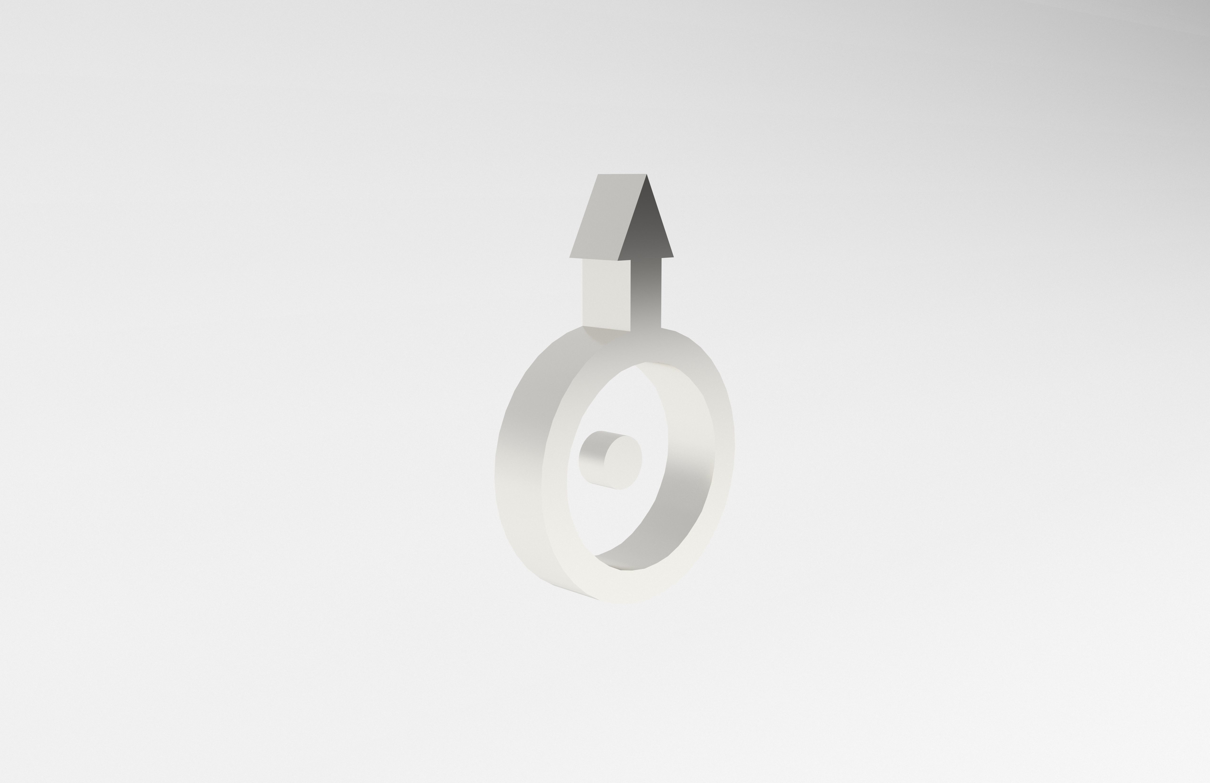 Uranus Symbol v1 004 Low-poly 3D model_3