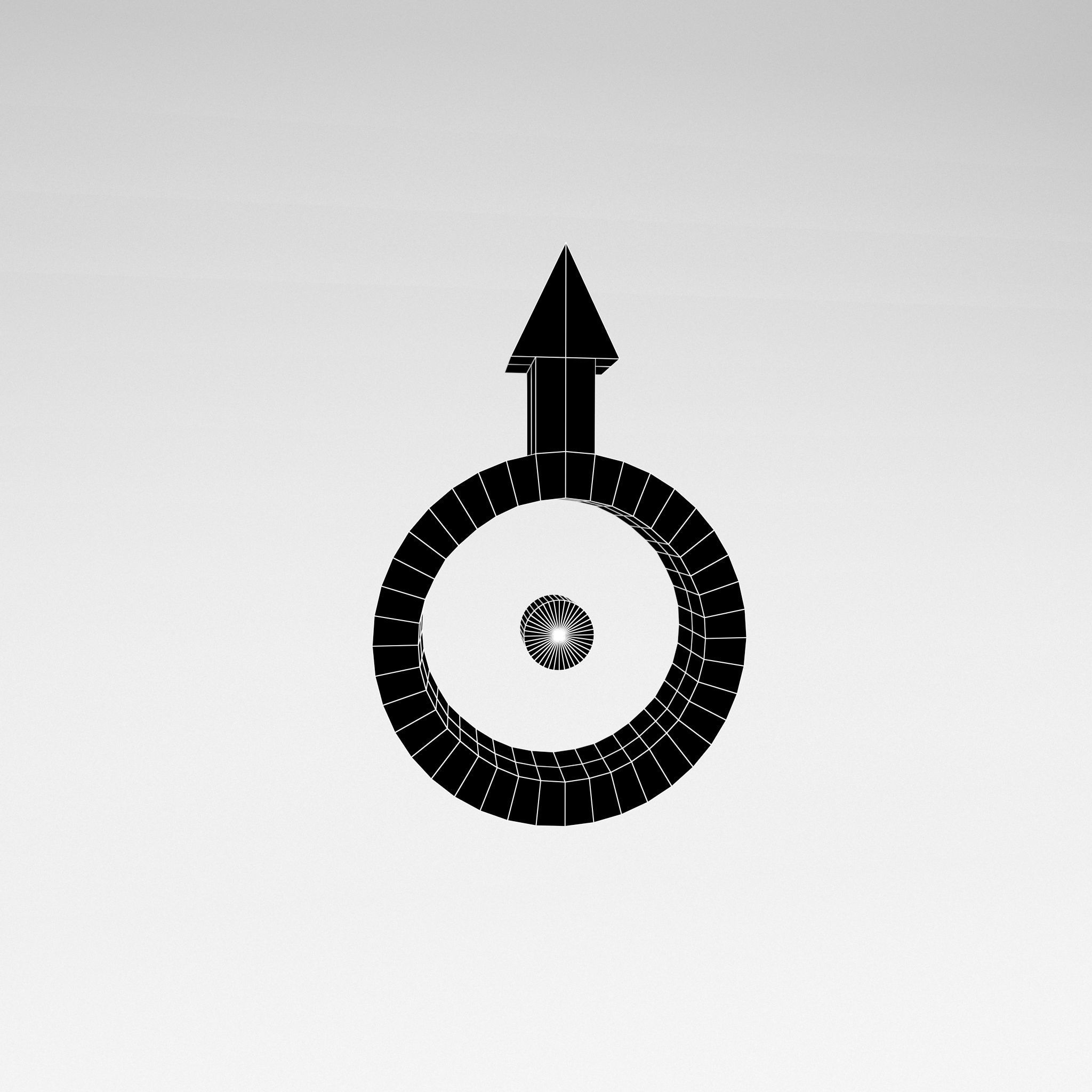 Uranus Symbol v1 004 Low-poly 3D model_4